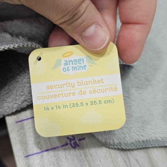 Angel of Mine Gray Star Plush Security Blanket Lovey New with Tag Doller Tree - Picture 6 of 8